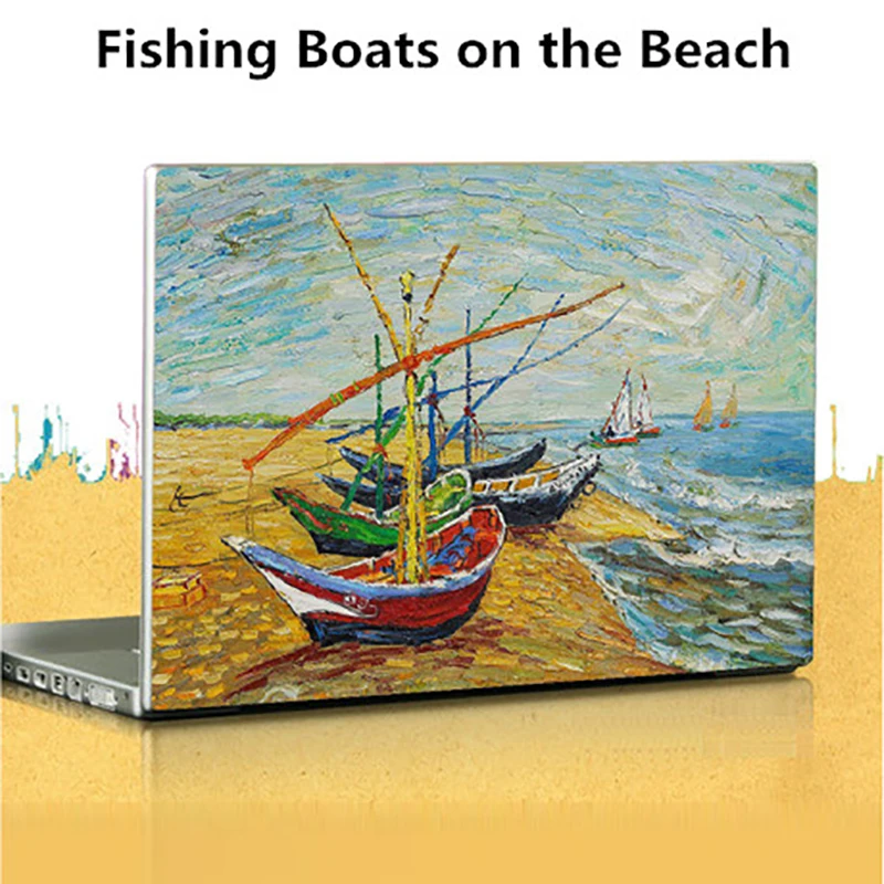 15 дюймов Ван Гог Звездная ночь картина маслом ноутбук шкуры крышка наклейки|stickers