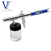 veda multi purpose precision dual action siphon feed airbrush 0 35 mm tip 34 oz bottle 16 oz color cup cutaway handle airbrush