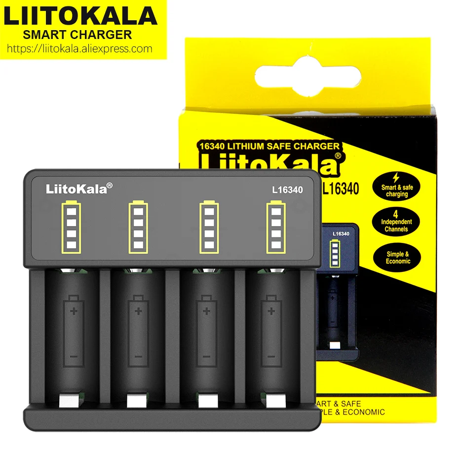 

LiitoKala Lii-16340 Charger 3.7V 4.2V Rechargeable battery CR123A CR123 16340 Charger