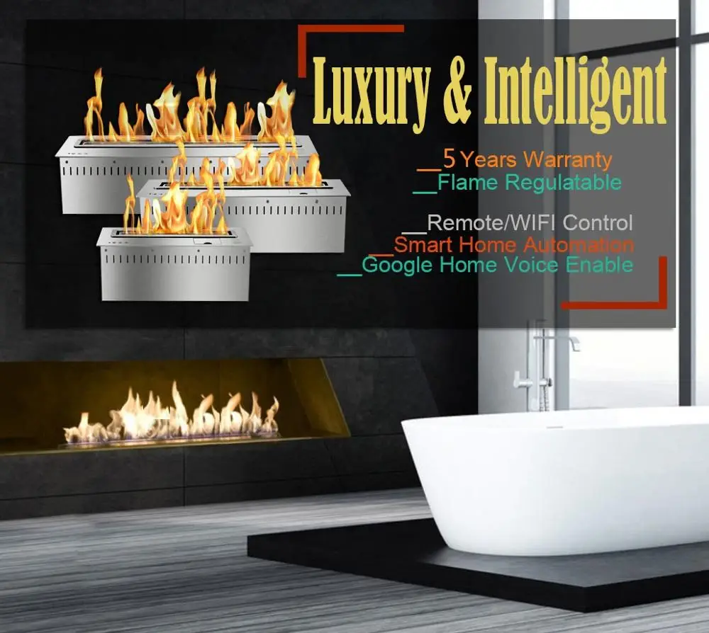 

Inno-Fire 36 inch bio ethanol alcohol fireplace modern smart fireplace