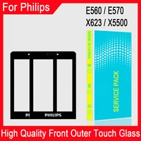 lens front glass for for philips xenium e560 e570 e571 x623 x5500 front panel mobile phone glass not touch screen digitizer
