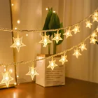 СВЕТОДИОДНАЯ Гирлянда со звездами, 102040 светодиодов, гирлянда, светодиодсветильник освещение, украшение для рождественской елки, для дома, Рождественское украшение, новый год 2021