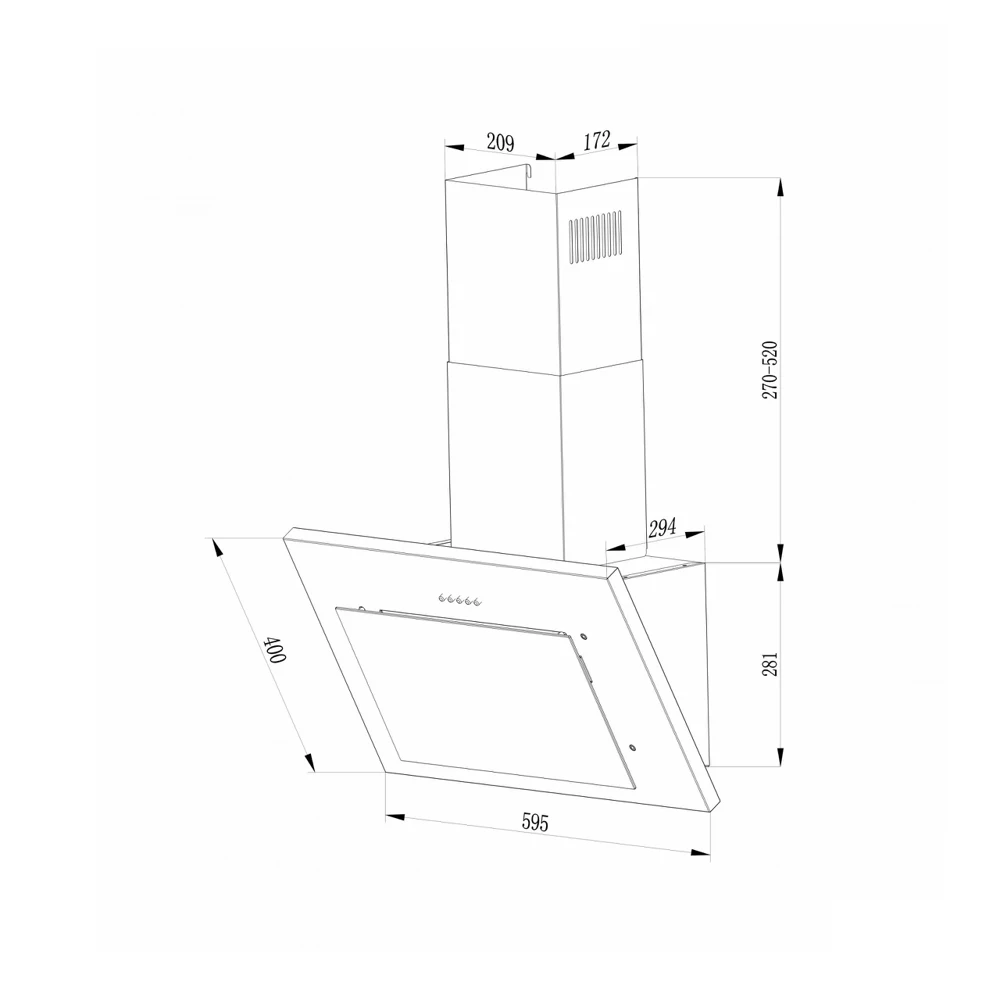 Вытяжка HEBERMANN HBKH 60.1 черный | Бытовая техника