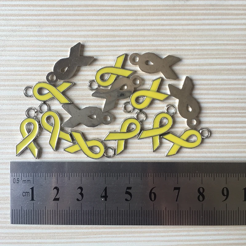 10 шт./партия, 22x10 мм, 6 цветов, розовая лента, талисманы для изготовления ювелирных изделий, знак рака груди для DIY, ожерелье браслет серьги A031