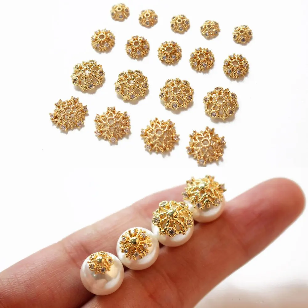 4 шт кепка со стразами Diy циркония Серьги Браслет Материал фитинги из золота 18