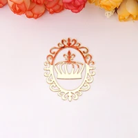 6x4 5cm 50pcs oval mirrored frame with crown stickers for wedding party decor anniversary acrylic mirror accessories diy gifts