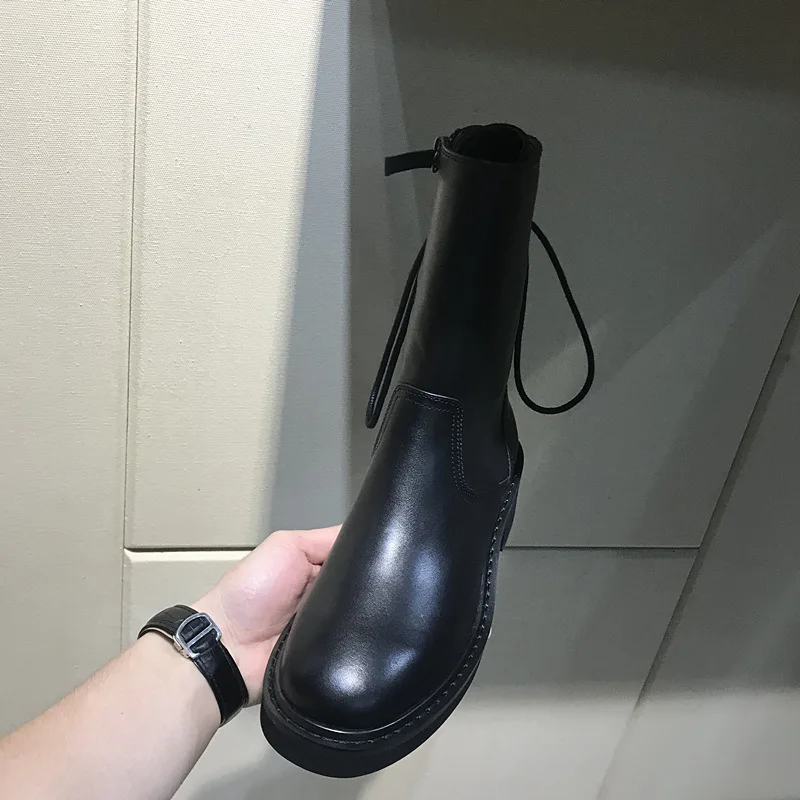 

Equestrian boots Casual Shoes Women Fashion Brand British style Martin Boots Ladies Ankle Boots Female botas mujer Black Shoes