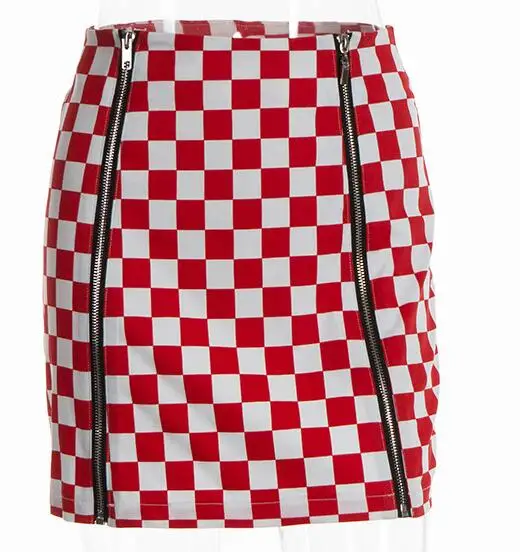 Пикантная облегающая уличная одежда Корейская клетчатая мини юбка в клетку с