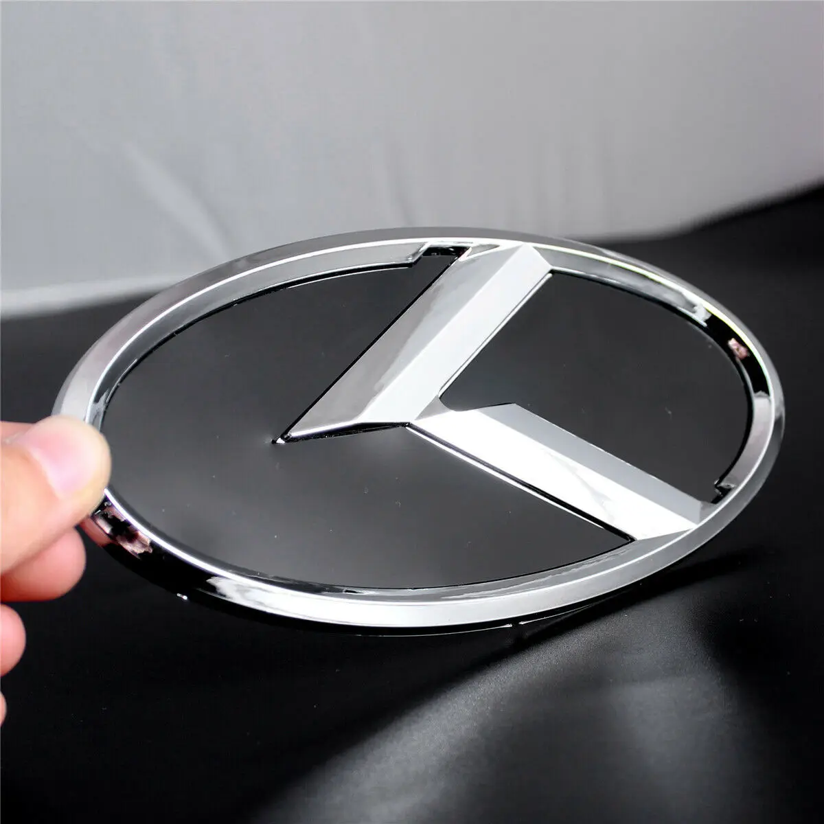 Серебряный значок с логотипом макс. K 165 мм на переднюю/багажник для Kia Sportage Sorento