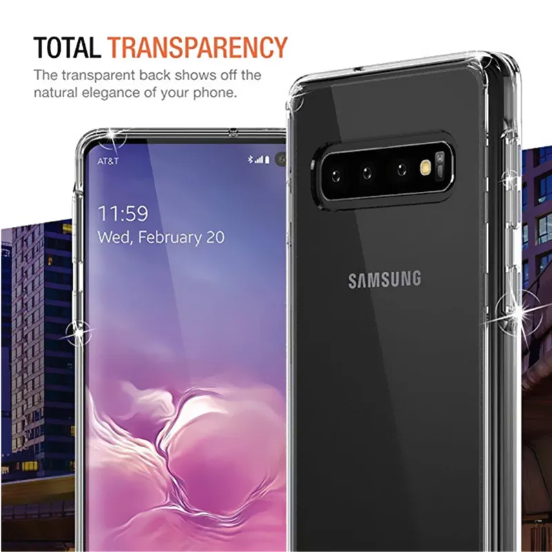 Прозрачный силиконовый мягкий чехол для samsung Galaxy S10 S9 S8 рlus lite A10 A20 A30 A40 A50 A60 A70