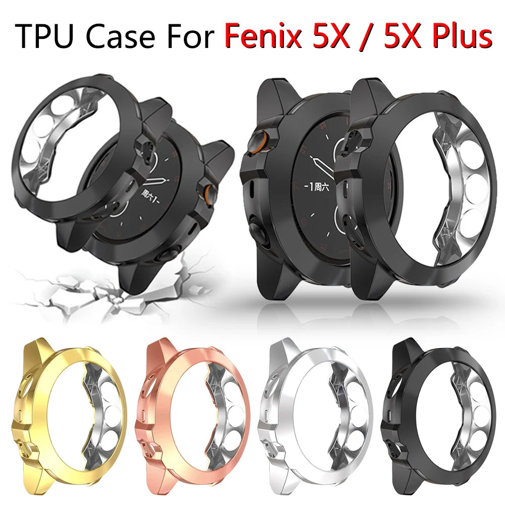 Защитный чехол для экрана Garmin Fenix 5x Plus ультра тонкий мягкий ТПУ смарт часов