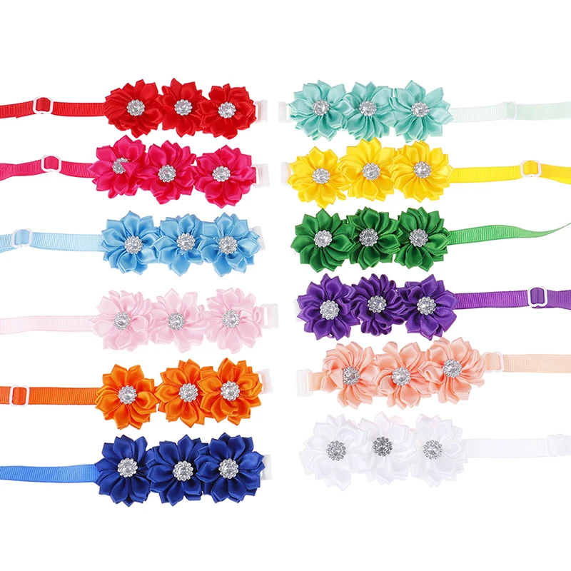 

1pcs Dog Bow Tie Dog Flower Collar Diamod Cat Accessories Puppy Bowtie Collar