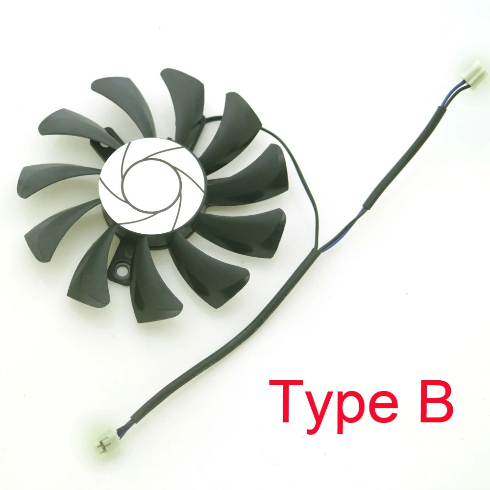 Бесплатная доставка Φ 12V 0.50A 75mm 2Pin для MSI GTX1050ti GTX1050 GTX1650 охлаждающий вентилятор