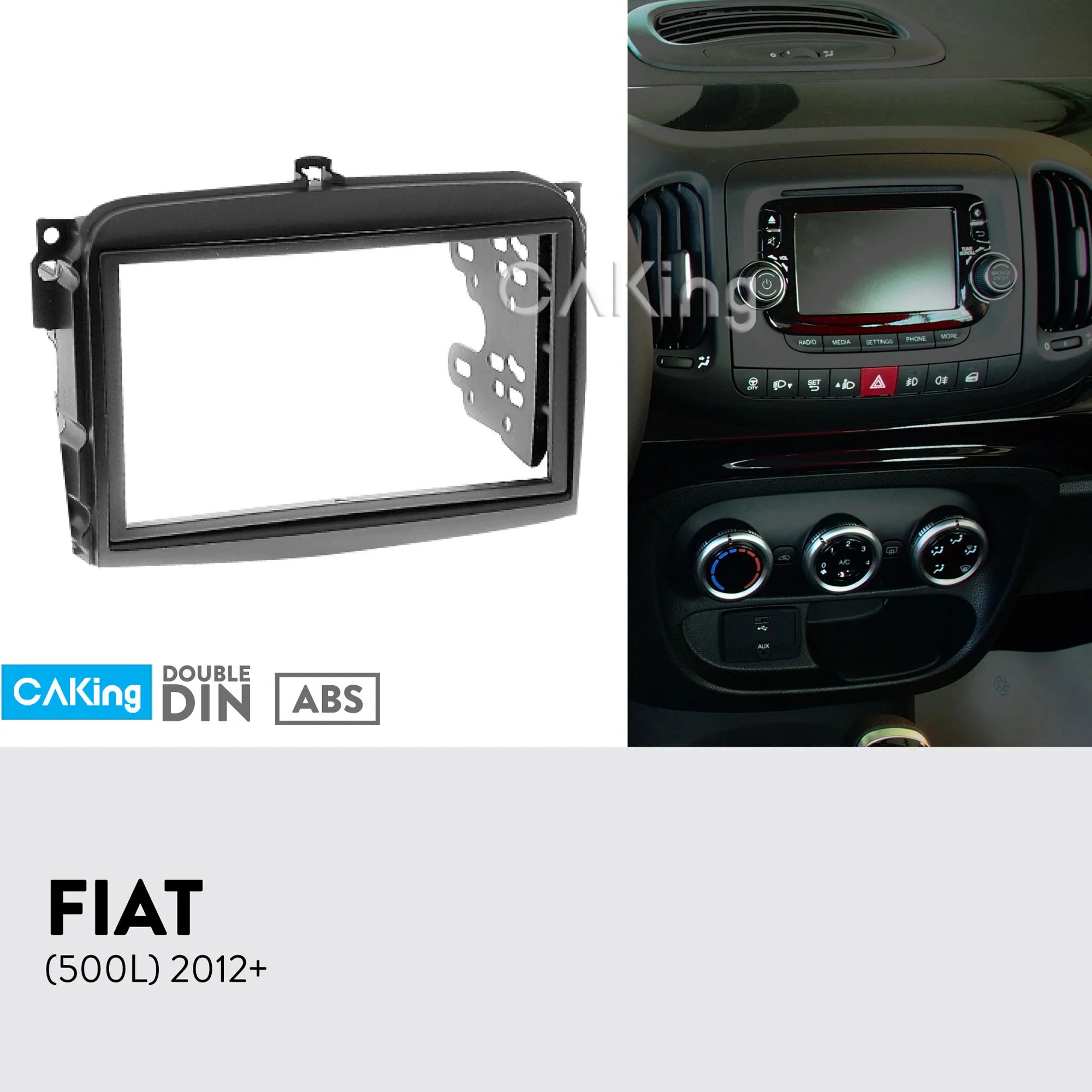Двойная Din Автомобильная фасция Радио панель для FIAT (500L) 2012 + аудио рамка набор