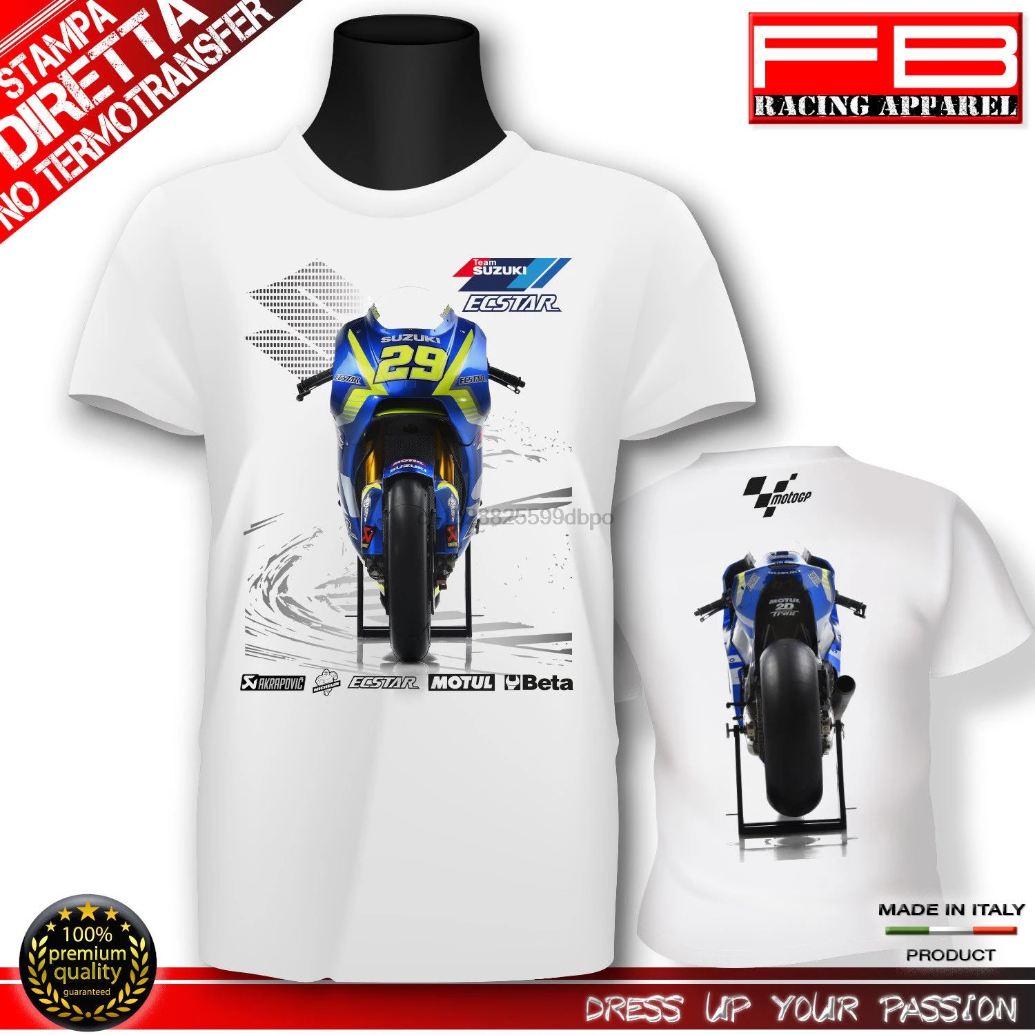 2019 хлопковая футболка модная итальянские вентиляторы мотоциклов Gsx RR Team H.