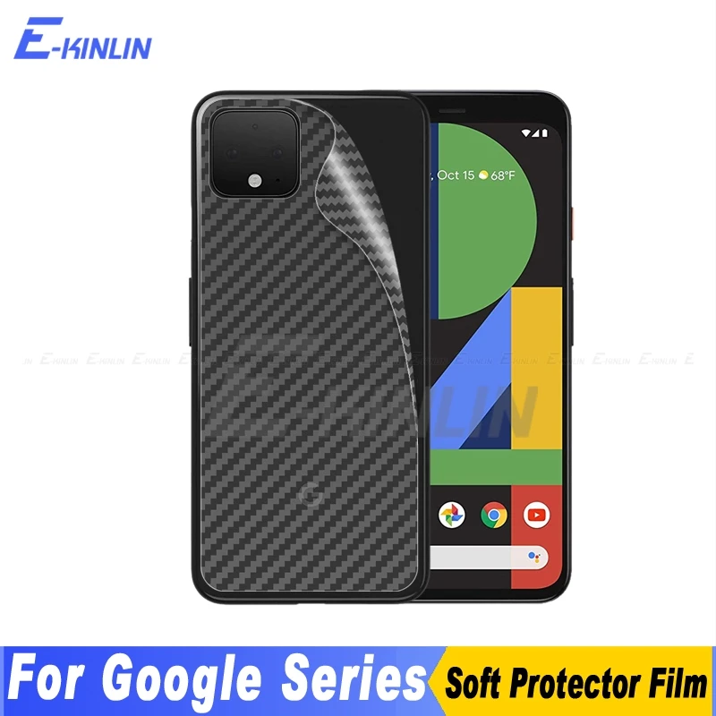 3D углеродное волокно задняя крышка протектор экрана для Google Pixel 3a 2 3 4 XL 3XL 4XL 3aXL Наклейка защитная пленка не закаленное стекло