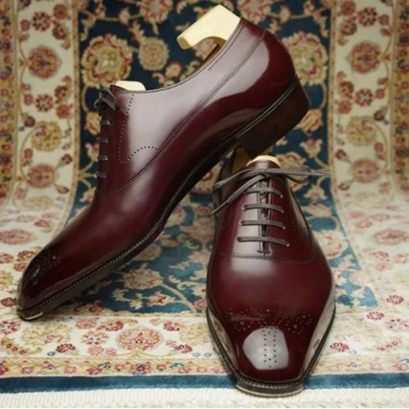 

2021 Men Dress Shoes New Pu Leather Lace-up Business Loafers Male Casual High Quality Shoes for Men Zapatos De Hombre 4KD157