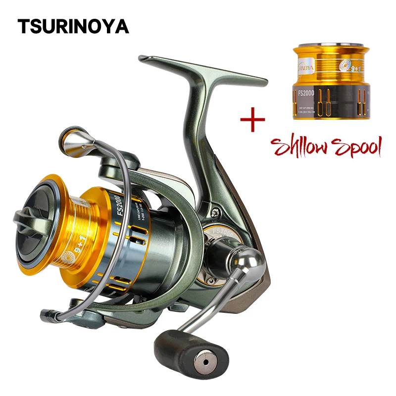 Спиннинговая катушка Tsurinoya FS2000 10 шарикоподшипников/5 2: 1 запасная металлическая