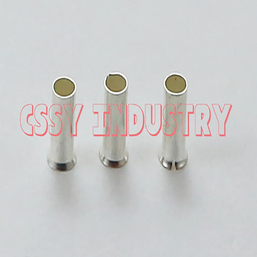 

500pcs Tube naked Bare End 2.5-6.0 Square EN2508,2510,2512,2518 4009 4012 4018 6010 6012 Cold-pressed Tubular Terminal