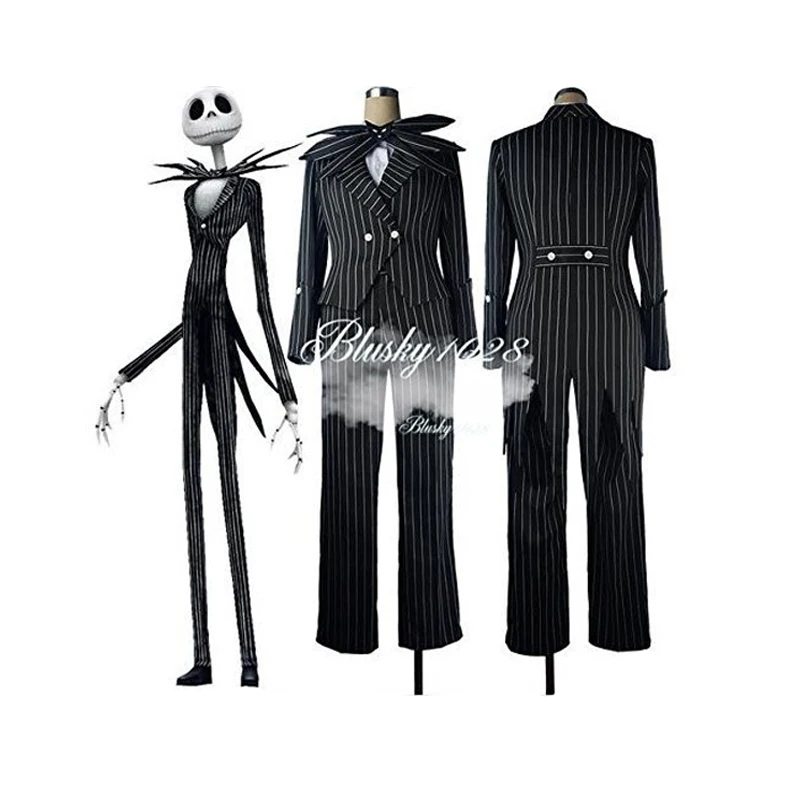 Новый фильм Кошмар перед Рождеством Джек Скеллингтон косплей костюм Взрослый