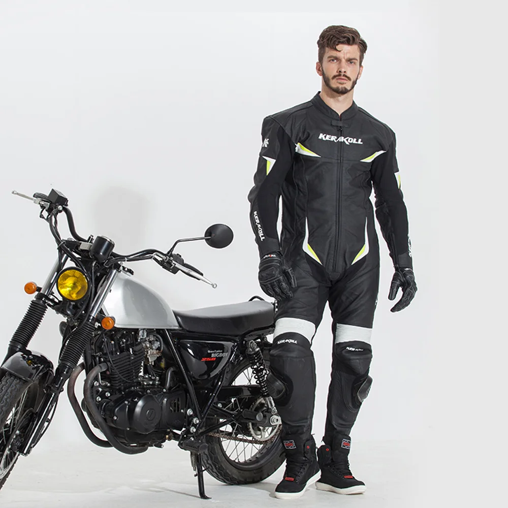 Мотоциклетная куртка KERAKOLL профессиональная эластичная кожанная для