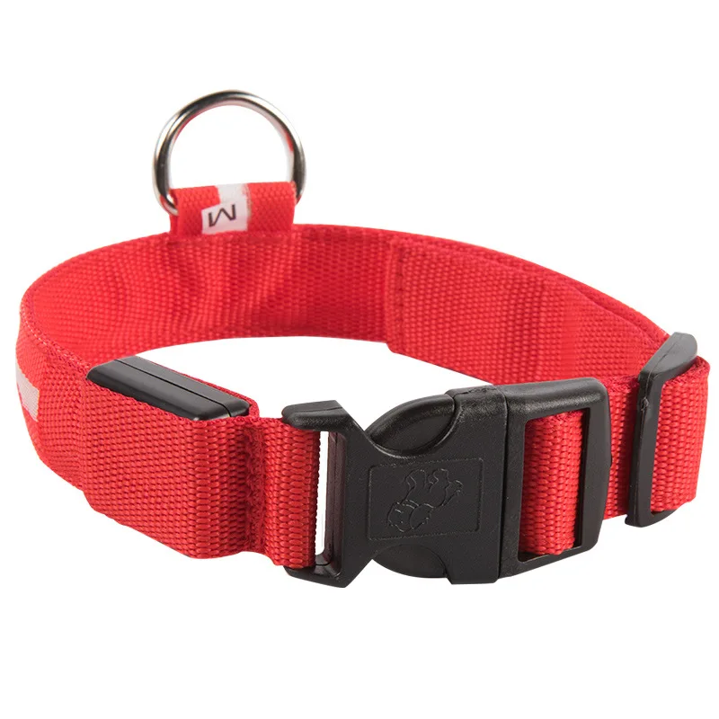 Nylon LED Dog Collar with USB Charging - Safety Night Light Anti-Lost Luminous Collar for Pet Accessories image 5