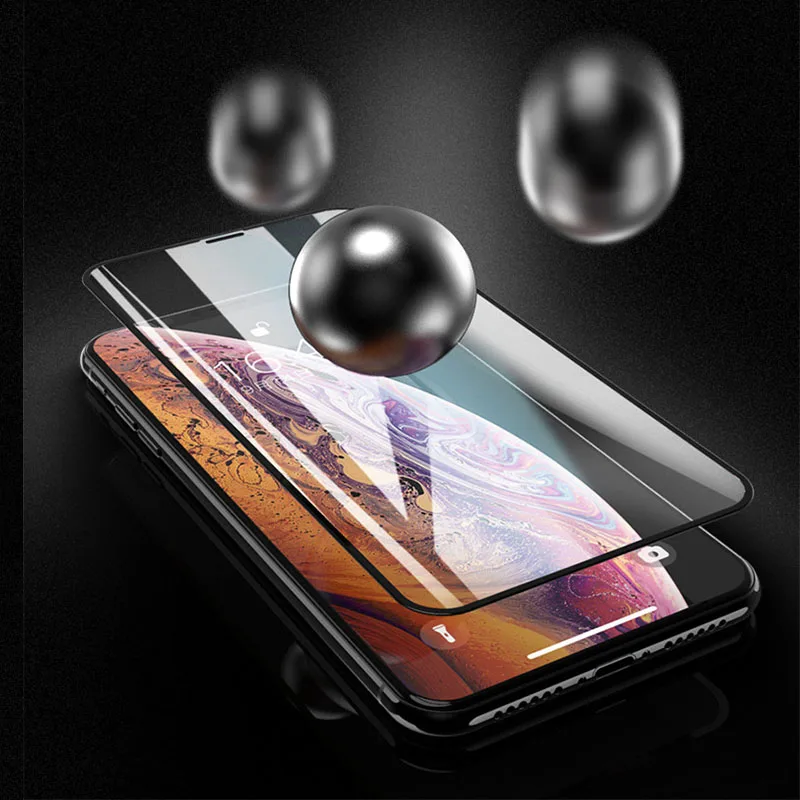 Защита экрана для iPhone 11 Pro Max X XS XR 6 6S 7 8 3D полное покрытие закаленное стекло SE 2020 2-е