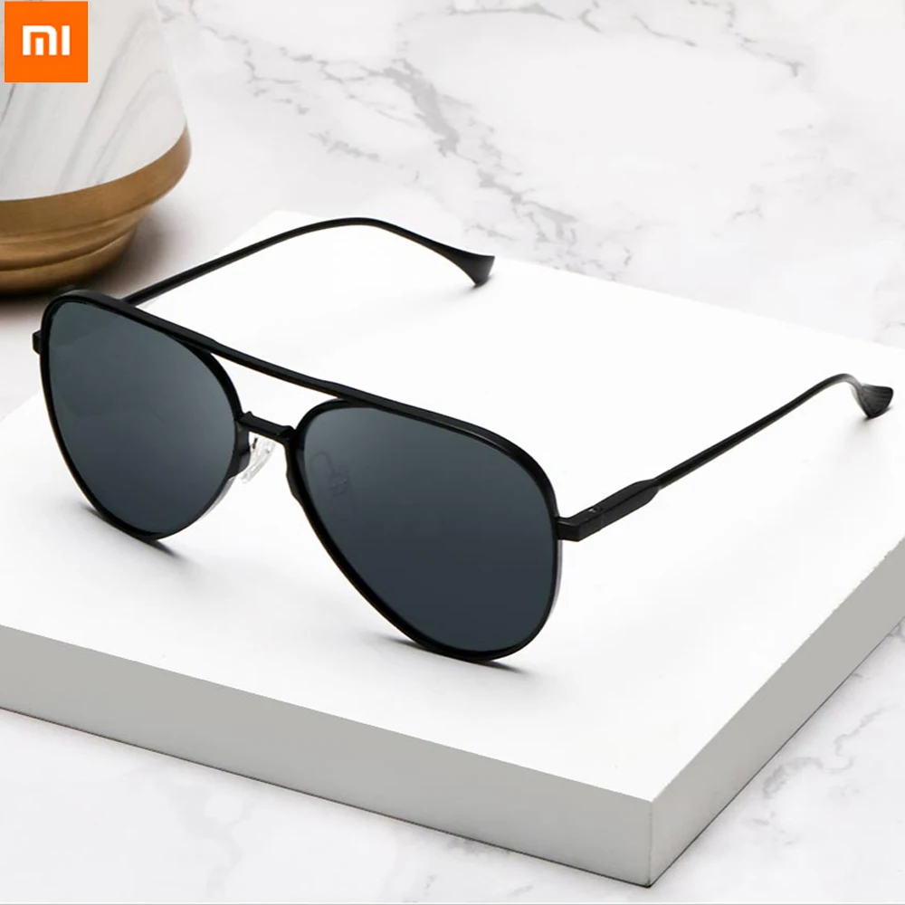 

100% Оригинальные солнцезащитные очки Xiaomi Mijia авиаторы путешественники поляризованные линзы солнцезащитные очки для мужчин и женщин солнцез...