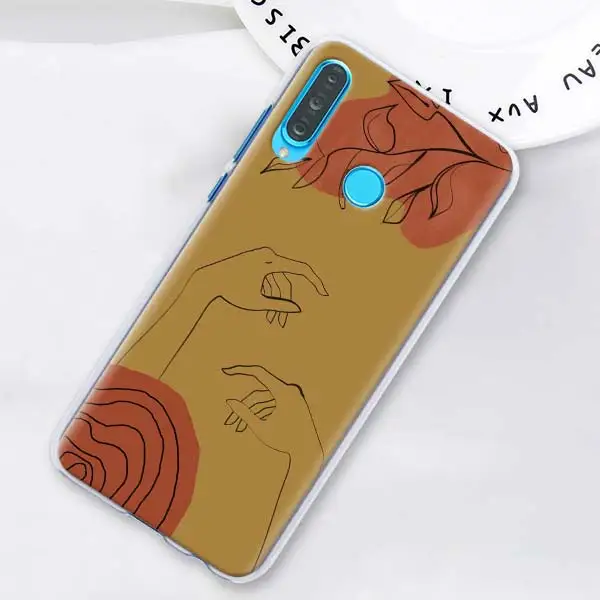 Забавный чехол для телефона с абстрактным рисунком лица Матисс для huawei P20 Lite P20 P30 Pro P9 P10 Lite P Smart Plus Твердый Чехол - Цвет: H05