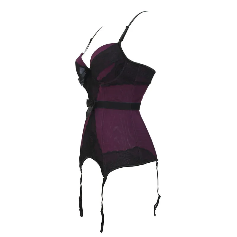 

Sapubonva Corset and Bustier with cup Girdle Set with Straps Corsets Belt Breathable Fabric High Elasticity Lingerie Plus Size