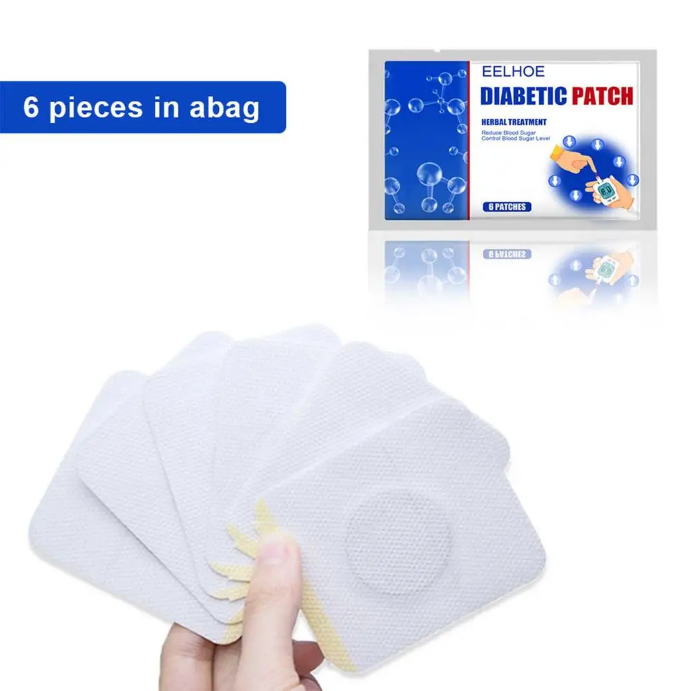 

6pcs/bag Herbal Diabetic Patch Stabilizes Blood Sugar Level Lower Blood Glucose Balance Diabetes Patches Treatment Slim Patches