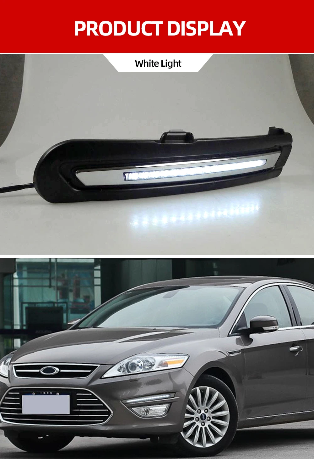 CSCSNL 2 шт. для Ford Mondeo 2011 2012 2013 светодиодный DRL дневные ходовые огни дневного света водонепроницаемая противотуманная фара белый Стайлинг огни