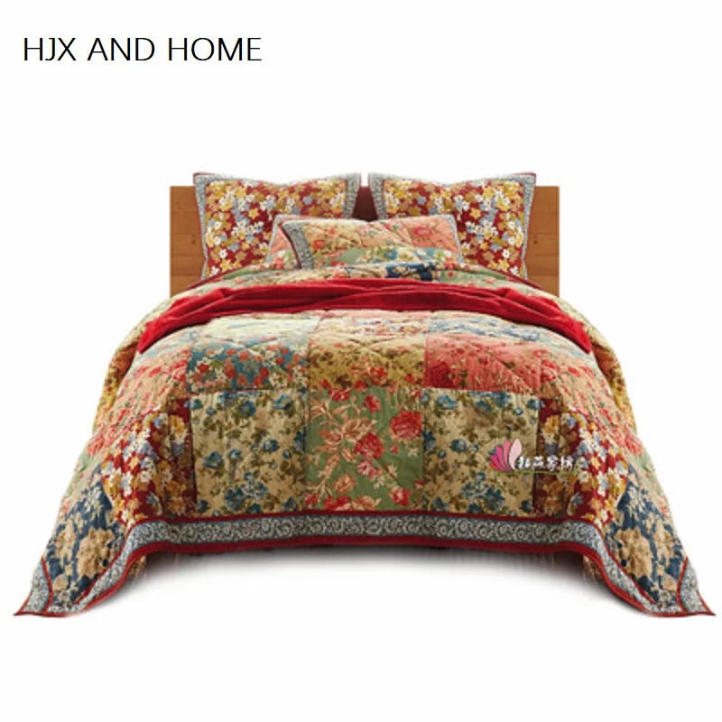 Покрывала Ручной работы из 100% хлопка машинная стирка 1 покрывало 2 Наволочки в