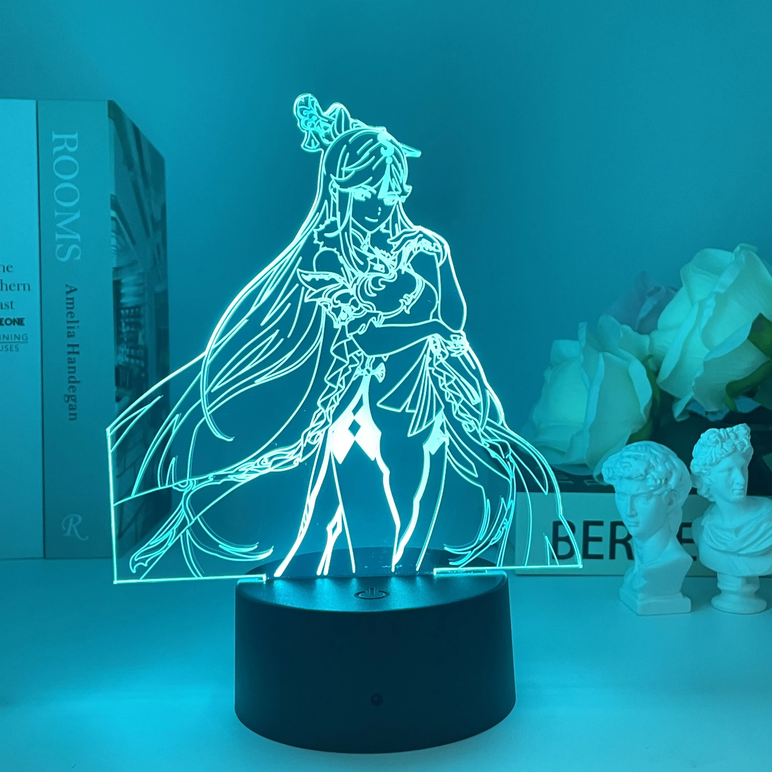 

3D Led Night Lighting Desk Genshin Impact Table Lamps Anime Game Character Kids Gift Home Room Decor RGB Flash Colors Creative