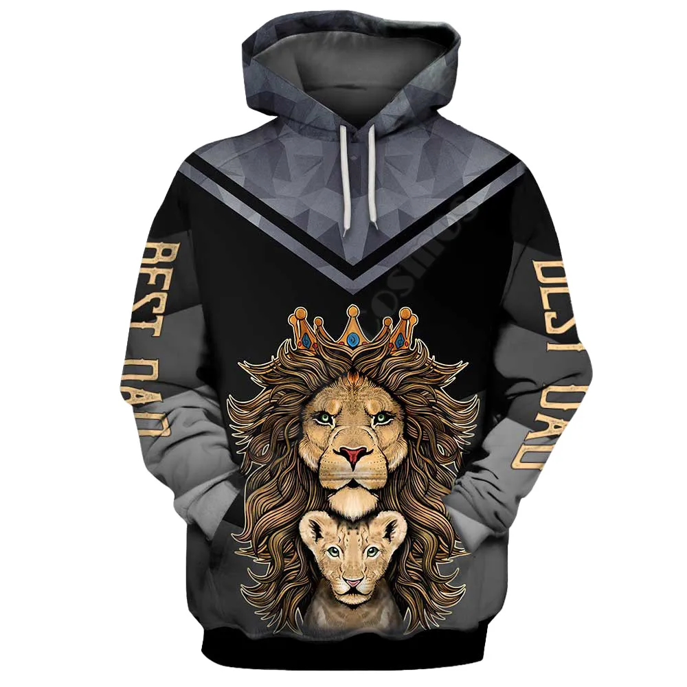 

Lion Best Dad 3D Printed Hoodies Pullover Men For Women Funny Animal Sweatshirts Fashion Cosplay Apparel Sweater 02