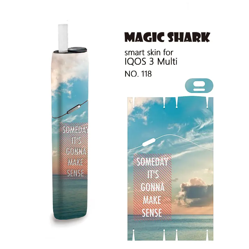 Чехол Magic Shark Tree наклейка с пейзажем для IQOS3 Multi Защитная пленка IQOS 3 Skin прочная не