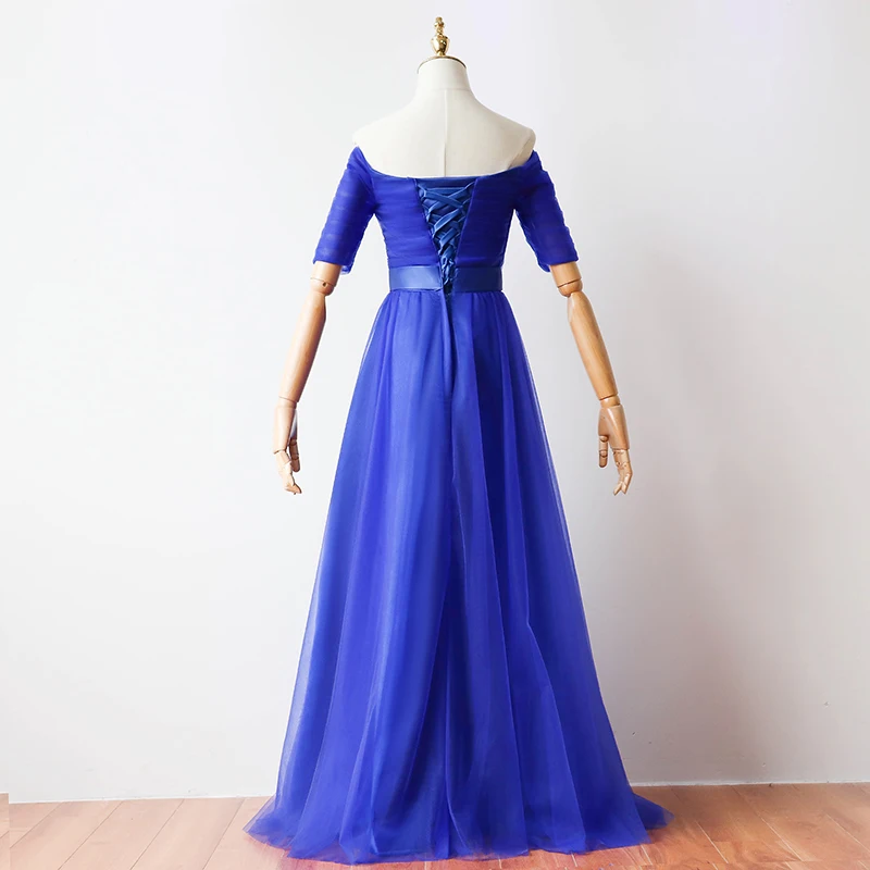 Платье из тюля больших размеров с v образным вырезом для выпускного вечера длиной