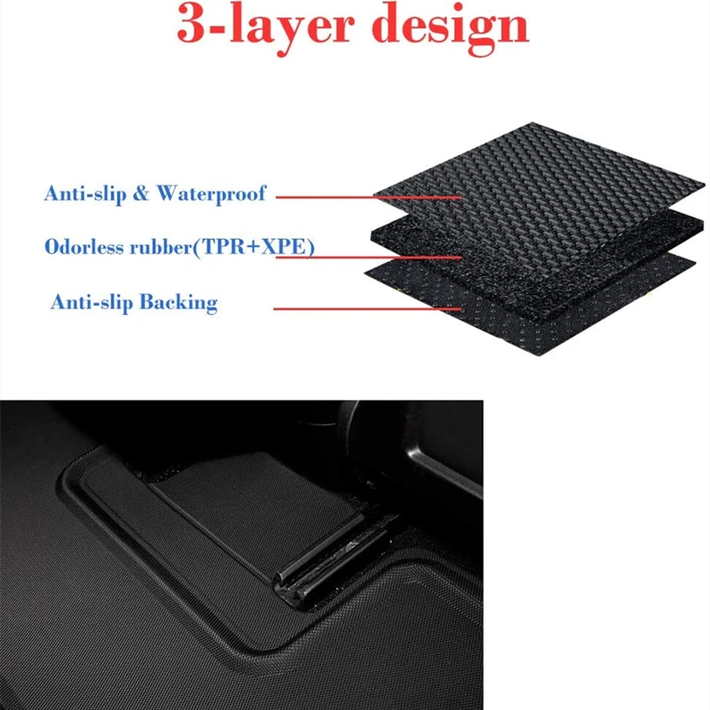 Car Trunk Mat Floor Set Fully Surrounded Special Foot Pad Waterproof Non-Slip TPE XPE Modified For Tesla Model 3 Y | Автомобили и