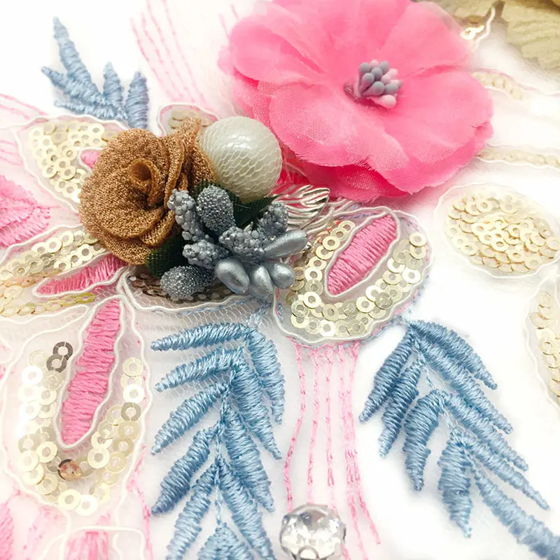 25 видов дополнительной аппликации для вышивки 3D Цветочный кружевной воротник