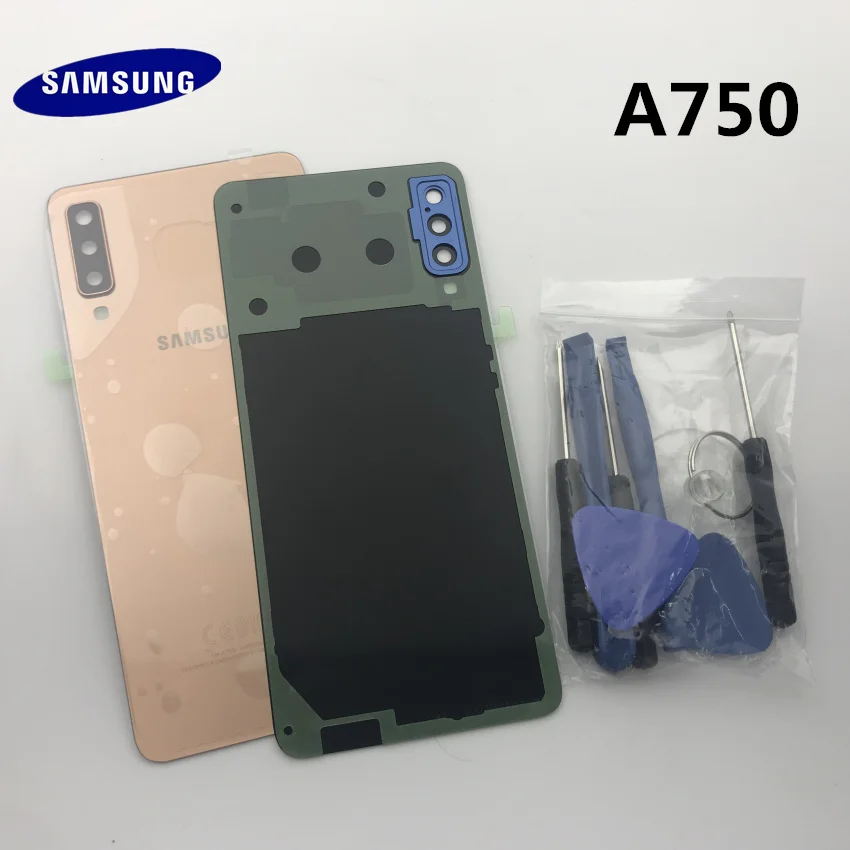 Оригинальная задняя крышка батарейного отсека Samsung Galaxy A7 2018 A750 A750F запасные части