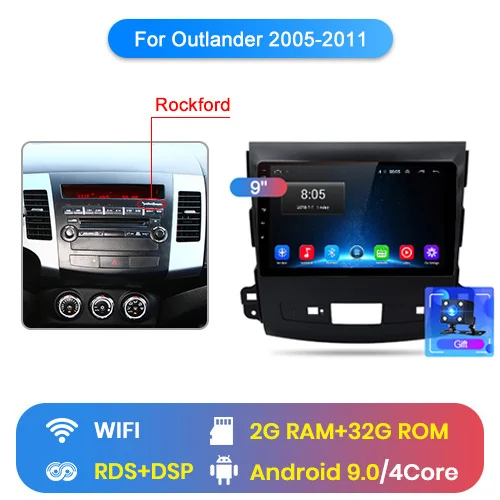 WIFI (2GB 32GB) GP Junsun V1 pro 4G+ 64G CarPlay DSP Android 8,1 автомобильный Радио Мультимедиа стерео плеер gps для Mitsubishi Outlander xl 2 2005-2011 2Din - Цвет: WIFI (2GB 32GB) GP
