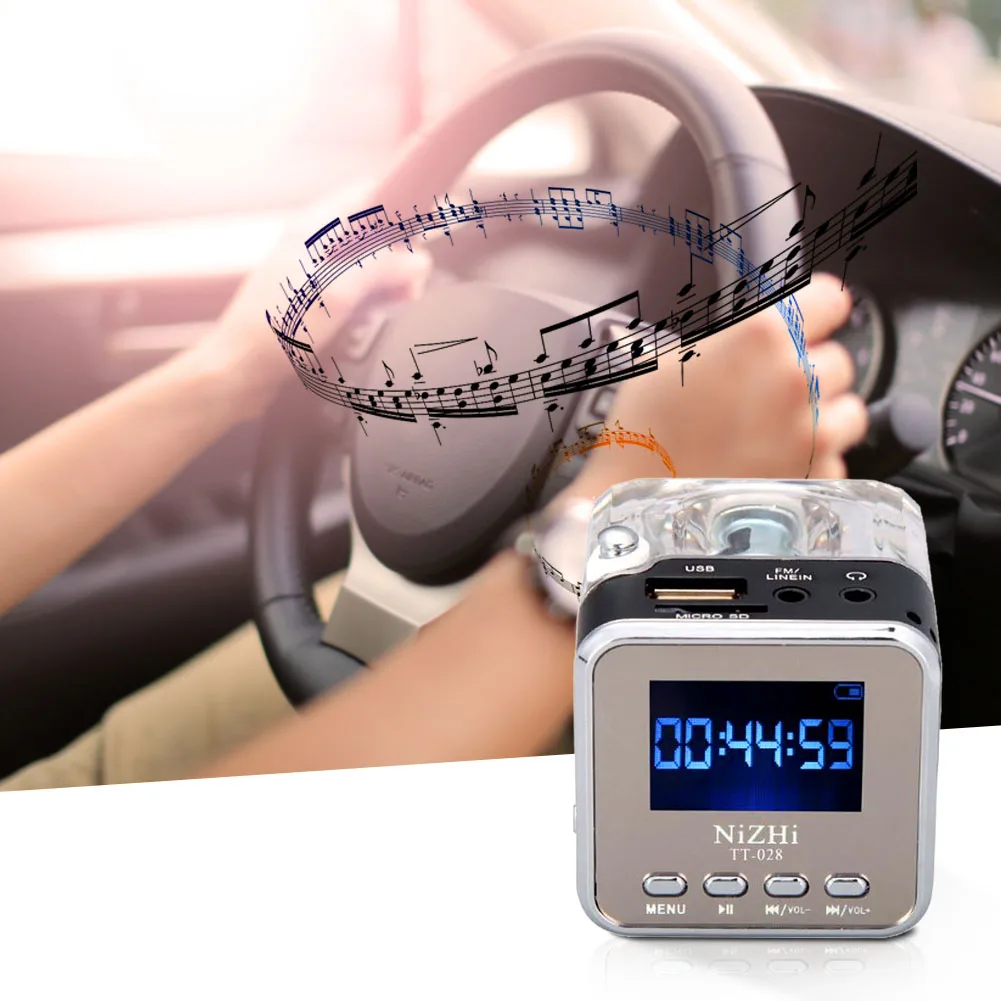 Новый цифровой портативный мини динамик Музыка MP3/4 плеер Micro SD/TF USB диск FM радио lcd