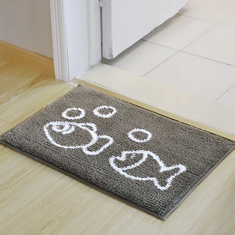 Дверной коврик ковер из полиэстера нескользящий для спальни кухни ванной