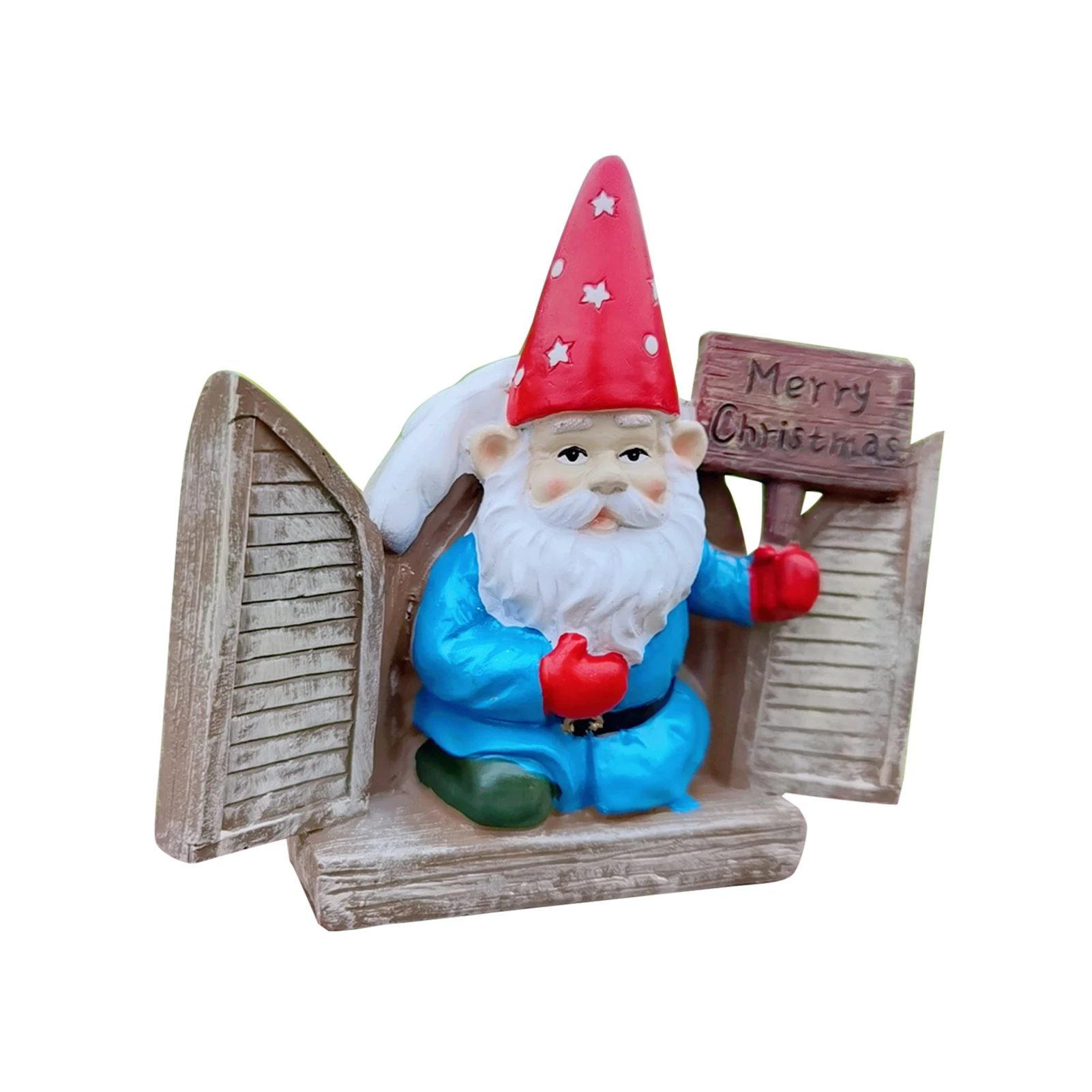 

Garden Gnome Figurine Outdoor Resin Harmless Waterproof Santa Clause Dwarf Fairy Tale Garden Ornament Well-suited