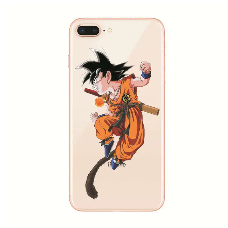 Kulia Горячая продажа Dragon Ball Z Goku Силиконовый ТПУ прозрачный чехол для телефона iPhone 8