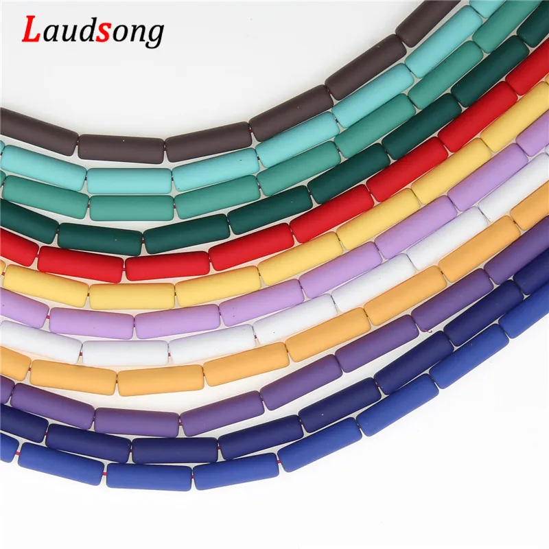 Бусины Из Натурального Гематита цилиндрические свободные каменные бусины для