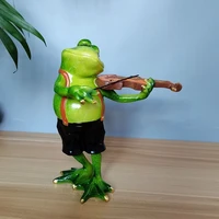 music frog playing violin cute bullfrog ornaments suitable for living room bedroom study desktop ornaments