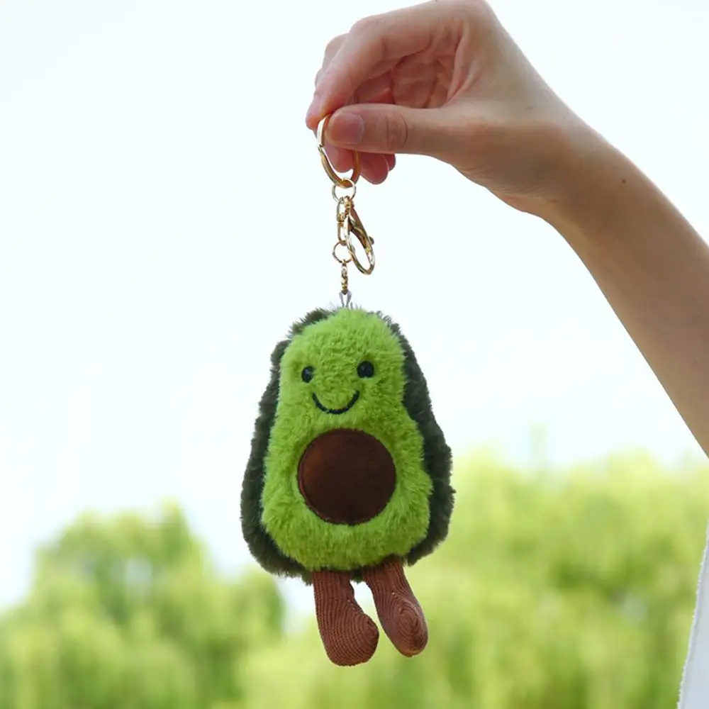 

New Fruit 13cm Avocado Pendant Cute Doll Key chain Plush Toy Stuffed Toys Women Ladies Bag Pendant Nice Christmas Gift For Girl