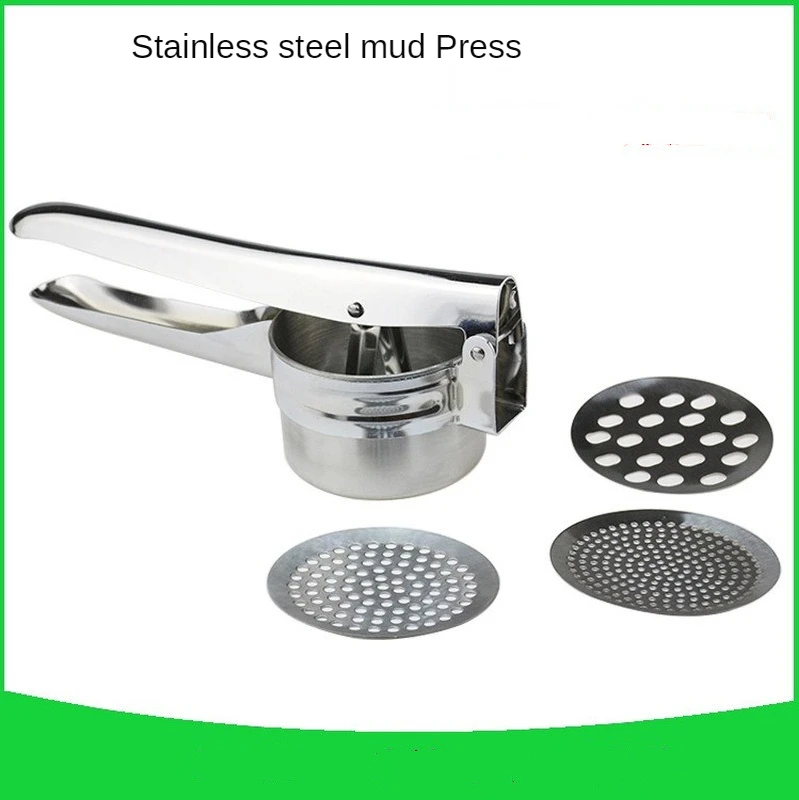 

Stainless steel potato masher, pumpkin fruit juicer, three-net potato masher