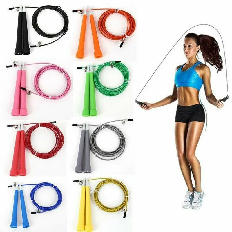 3M Steel Wire Speed Skipping Jump Rope Adjustable Crossfit Fitnesss Exercise | Спорт и развлечения